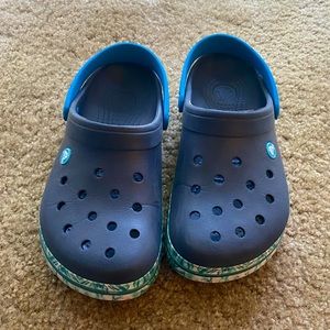 Unisex Crocs with Blue/Green Band